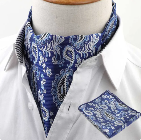 Cufflinks with a blue tie belt