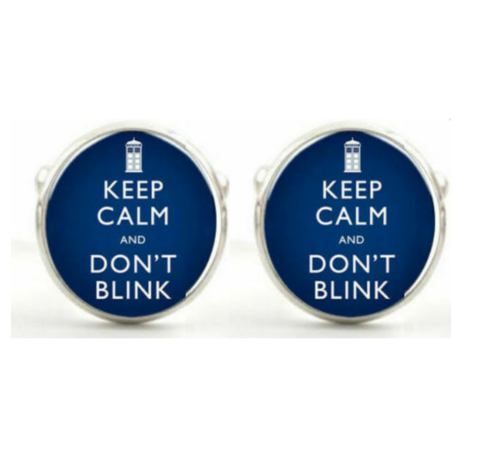 Cufflinks Keep calm and don't Blink