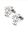 Silver snowflake cufflinks - 1/2