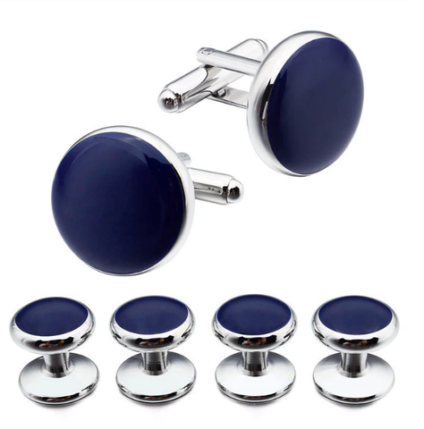 Tailcoat and cufflinks blue - 1