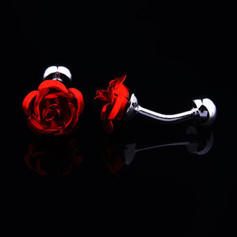 Red Rose Cufflinks - 1
