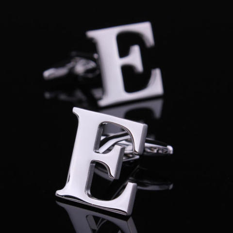 Initial E Letter Cufflinks