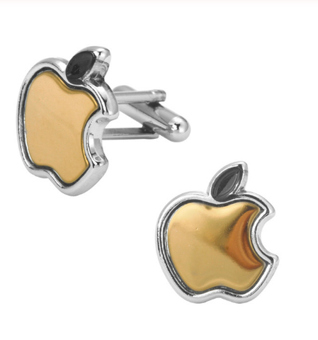 Apple gold cufflinks