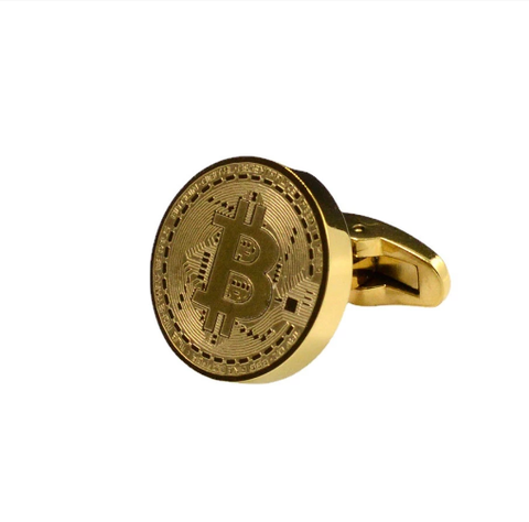 Bitcoin cryptocurrency cufflinks - 1