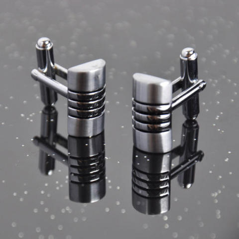 Four Grooves Rectangle Cufflinks