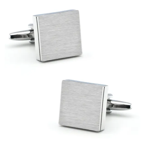 Cufflinks for engraving square mat