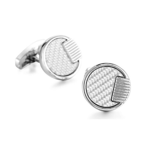 Round cufflinks with filling