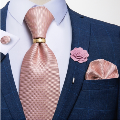 Cufflinks with a tie antique pink