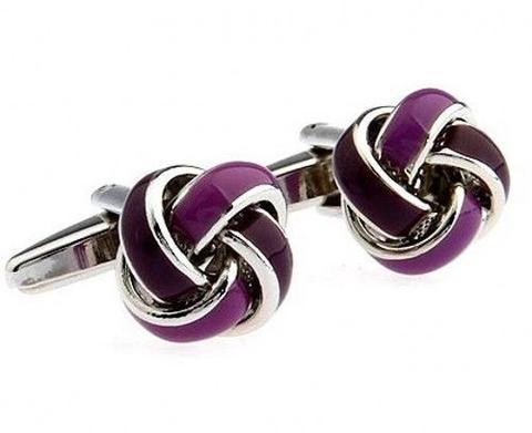 Cufflinks purple knots