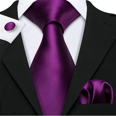 Cufflinks & Tie & Pocket Square Set - purple Aiglé