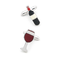 Cufflinks bottle and glass of wine - 1/2