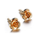 Rose Bloom Gold Metal Cufflinks - 1/3