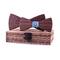 Men's and children's wooden bow tie set - 1/7