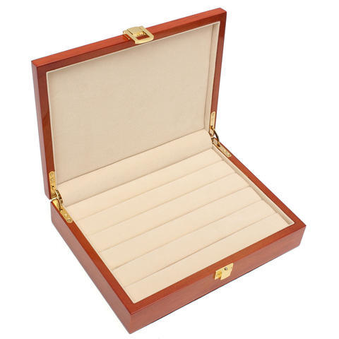 Black Cufflink and Tie Clip Box - for six pairs - 1