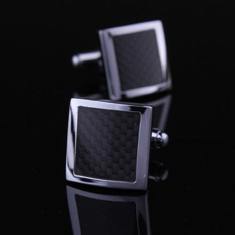 Elegant Square Black Cufflinks - 2
