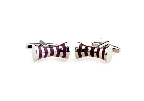Violet Stripes Spool Cufflinks - 2