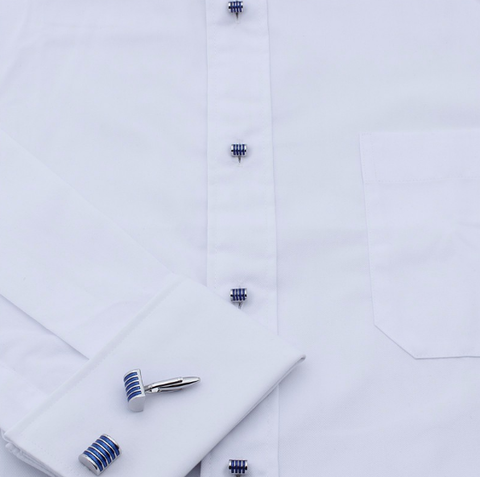 Tailcoat and cufflinks blue stripes - 2