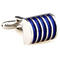 Blue Stripes Barrel Cufflinks - 2/2