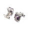 Purple crystal cufflinks - 2/2