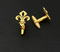 French lily gold cufflinks - 2/4