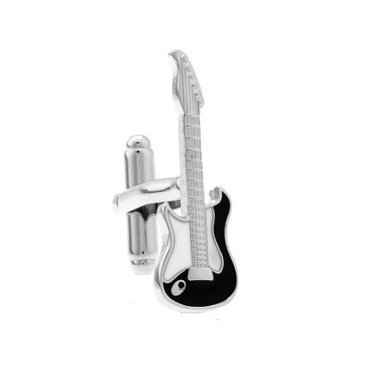 Black Stratocaster Guitar Cufflinks - 2