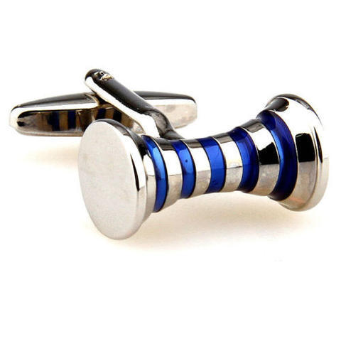 Blue Stripes Spool Cufflinks - 2