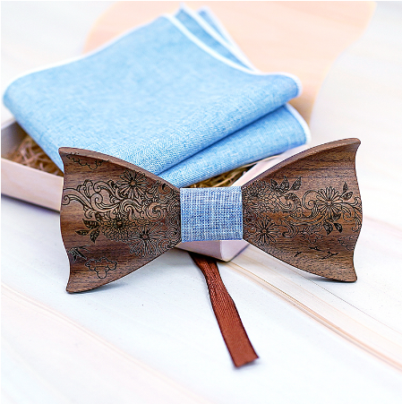 Wooden cufflinks with Amfora bow tie - 2