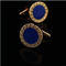 Blue Round Greek Ornament Cufflinks - 2/4