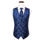 Blue vest with a pattern for a suit with accessories - 2/5