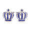 Blue Royal Crown Cufflinks - 3/4