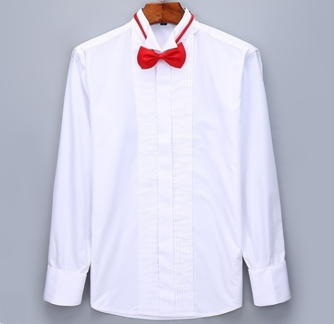 White cuffed shirt, Size 45 - 3