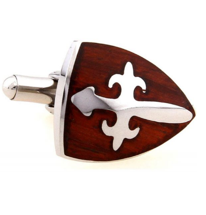 Medieval Burgundy Shield Cufflinks - 3