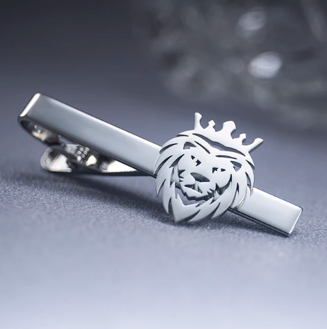 Lion cufflinks with tie clip - 3