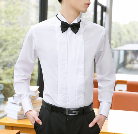 White cuffed shirt, Size 45 - 4