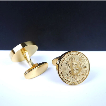 Bitcoin cryptocurrency cufflinks - 4