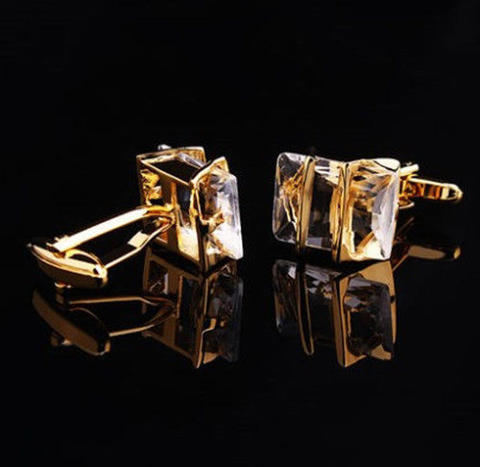Gemstone Gold Metal Cufflinks - 4