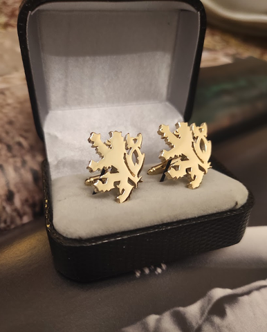 Czech lion gold cufflinks - 4