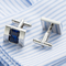 Faceted Blue Crystal Cufflinks - 4/4