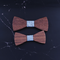 Men's and children's wooden bow tie set - 4/7