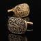 Medieval Ornament Gold Metal Cufflinks - 5/5