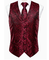 Red vest with a pattern for a suit with accessories - 6/6
